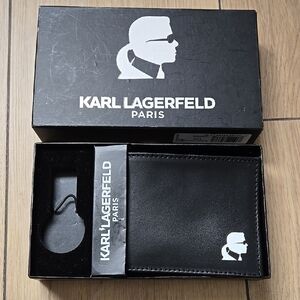 NWB Karl Lagerfeld Paris Logo Leather Bifold Wallet